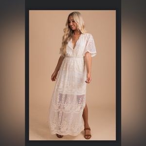 Light My Fire Maxi Dress - Cream